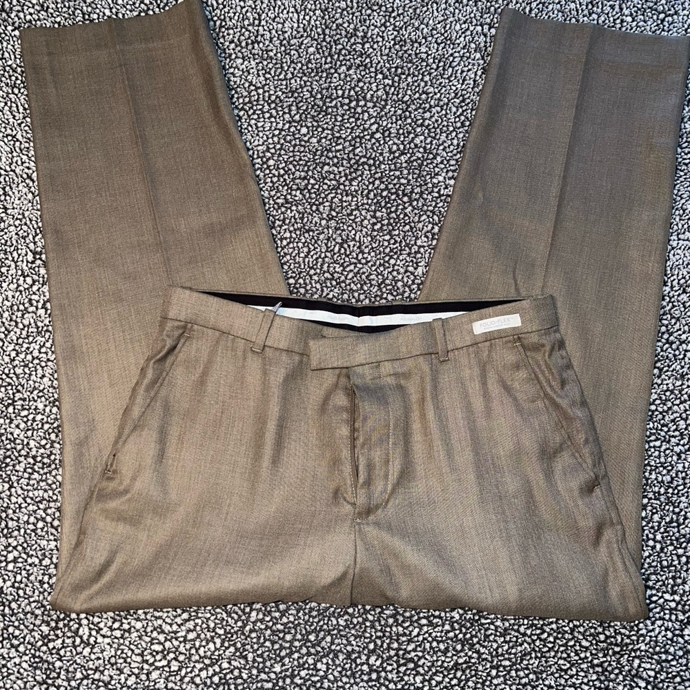 Men’s Perry Ellis Portfolio dress pants - brown - size 34/30 - Folio-Flex - Picture 4 of 9
